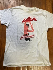 Vintage 80s Liza Minnelli tour Gift Fan White All Size Shirt AR1262