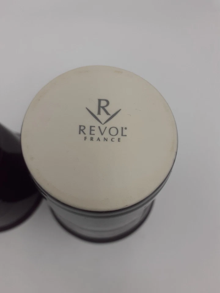 Vaso crumple de porcelana Revol 8 onzas marrón oscuro Francia Foto 3 de 4