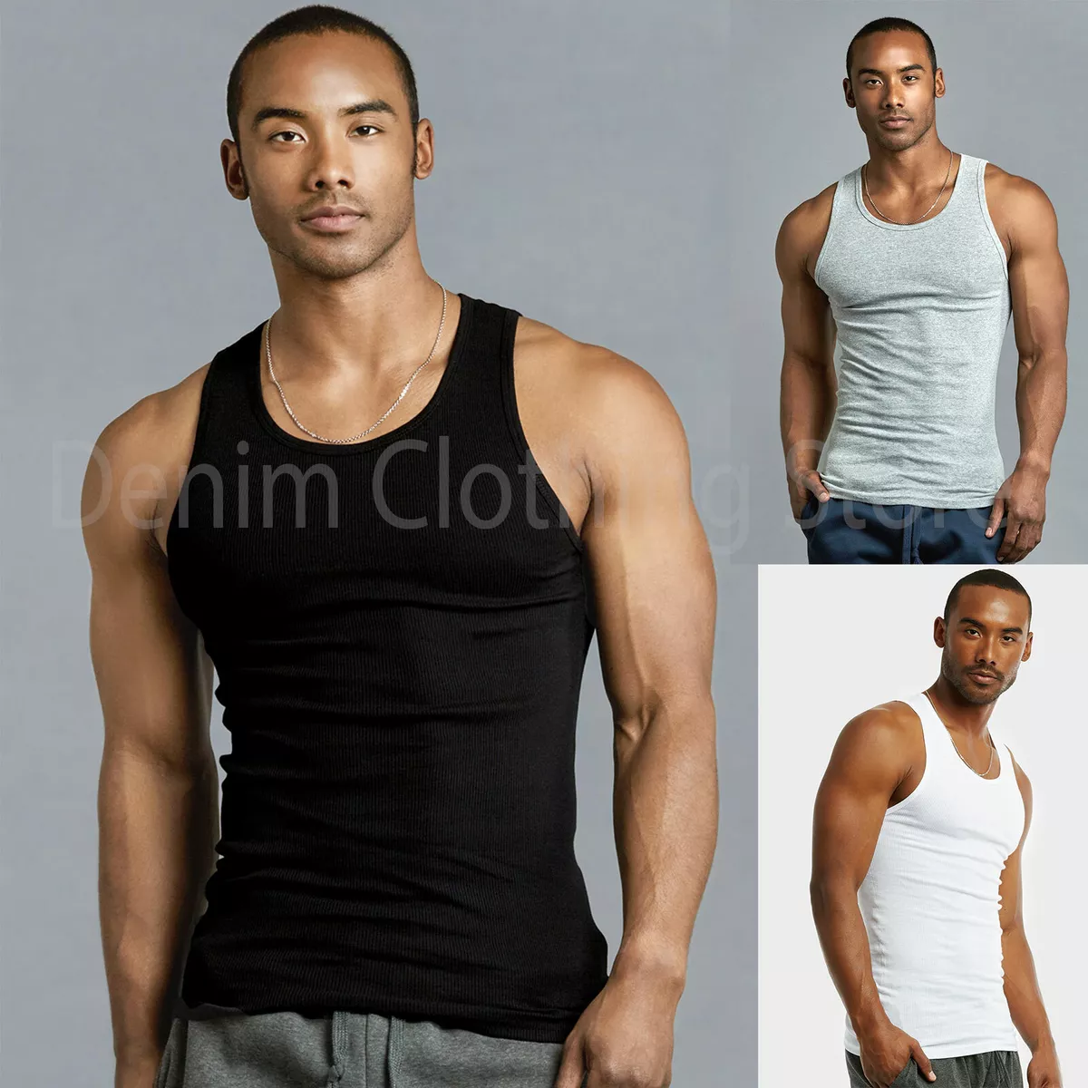  Black Wife Beater: Clothing, Shoes & Jewelry