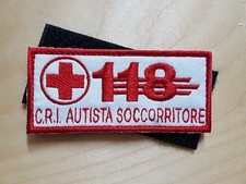 118 Croce Rossa -- AUTISTA SOCCORRITORE -- PATCH TOPPA con STRAPPO 9 cm X 4 cm