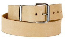 THICK VEG TANNED GENUINE LEATHER 1 3/4" WIDE WORK BELT HEAVY DUTY USA MADE