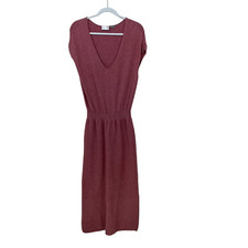 ANTHROPOLOGIE  BUILDING 18  SIZE SMALL MATINEE SWEATER DRESS ROSE MAXI