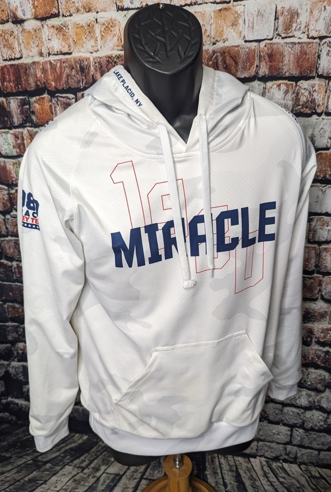 Mark Pavelich USA Hockey Miracle on Ice 1980 Official  White Hoodie