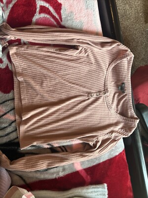 pink half button up shirt