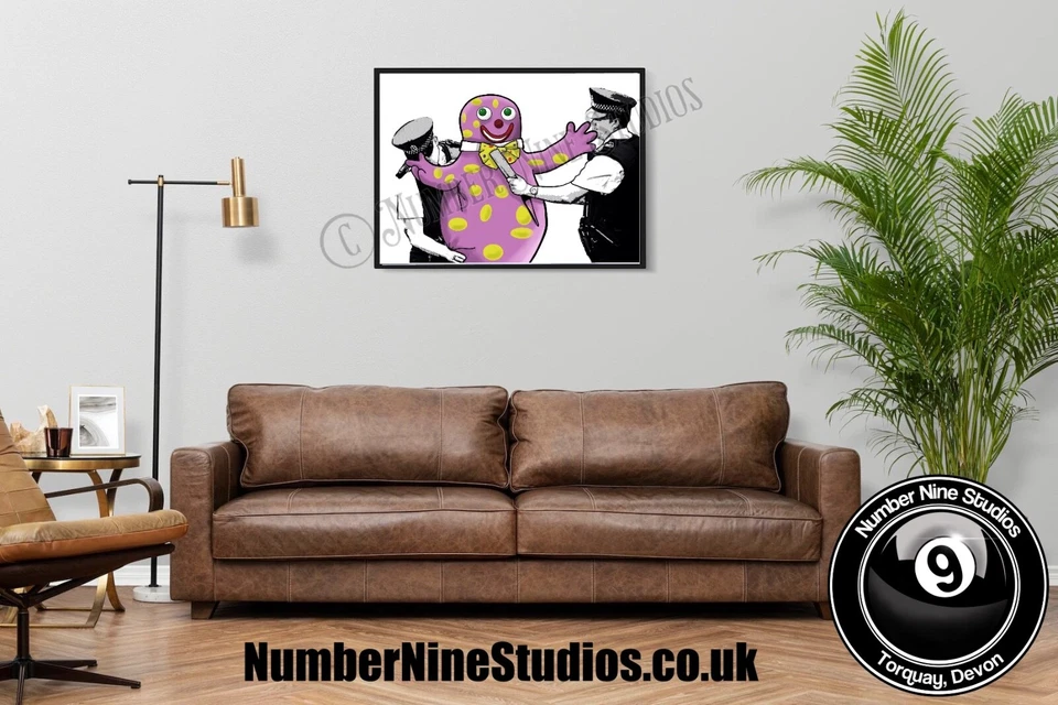 Mr Blobby Police Stop Search Artwork Illustration,limited,signed by artist. — 第 3/4 张图片