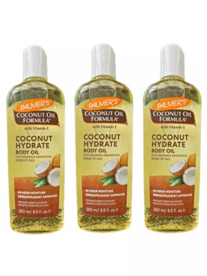 3x Palmer's Coconut Hydrate Körperöl mit Vitamin E 250ml.