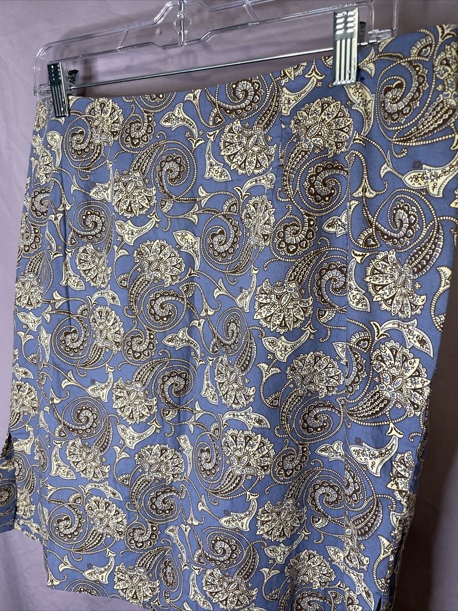 Venezia Jeans Co Pre Owned Stretch Skirt Paisley Size 16 Length 22