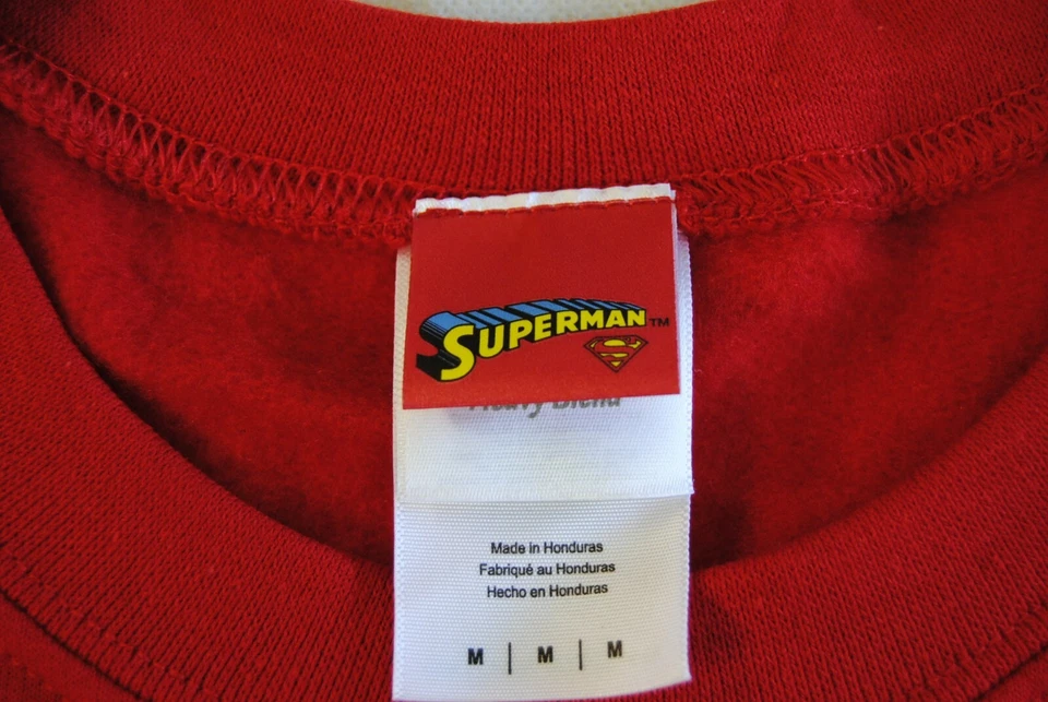 SUPERMAN FAIR ISLE LOGO CHRISTMAS RED SWEATSHIRT JUMPER NEW OFFICIAL DC COMICS   - Image 3 of 3