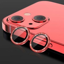 Glitter Metal Ring Cover Camera Lens Protect Tempered Glass For iPhone 14 13 12
