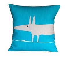 1 x Scion Mr Fox Blue Cushion Cover 16”