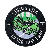 Living Life In The Fast Lane Patch Zum AufbüGeln | Sportwagen Motorrad AufnäHer