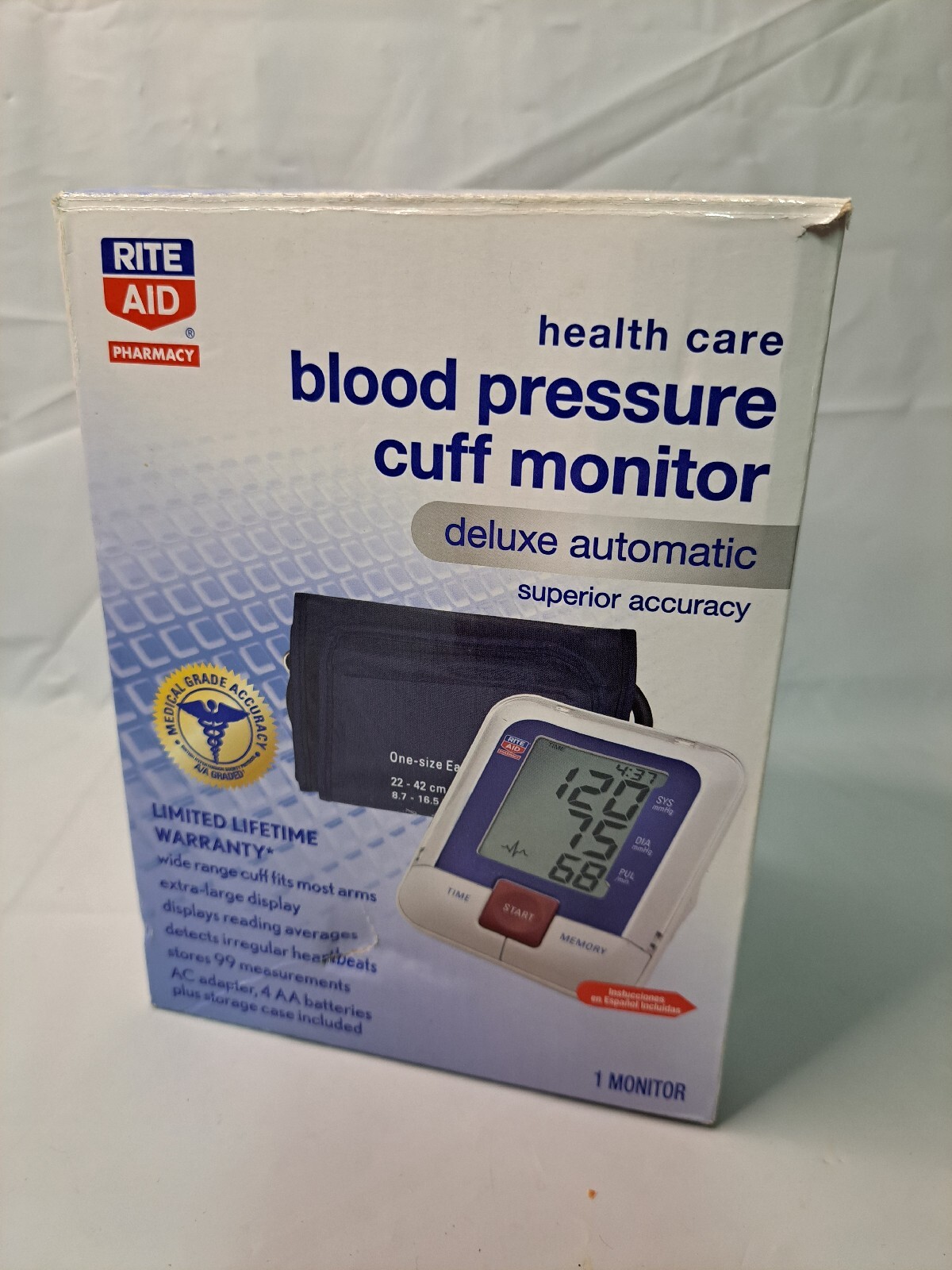 Rite Aid BLOOD PRESSURE CUFF Monitor DELUXE Automatic BP3AR1 4DRITE eBay