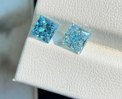 #ad 2.20 CT Natural Blue Diamond Princess Cut VVS1 D Grade GDGL Certified $58.74