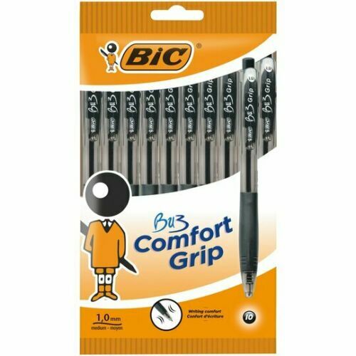 Bic Pack Of 10 Bu3 Comfort Grip Pens - Image 3