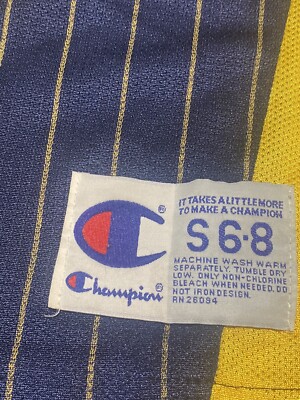 Vintage 90s Indiana Pacers CHAMPION Boys Basketball Jersey #1 Navy
