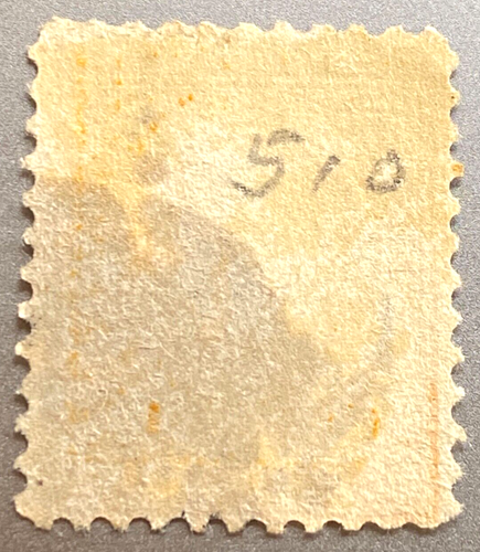 US Stamp Scott# 510, 10c Benjamin Franklin, Orange. Unique Cancelation. - Picture 2 of 2