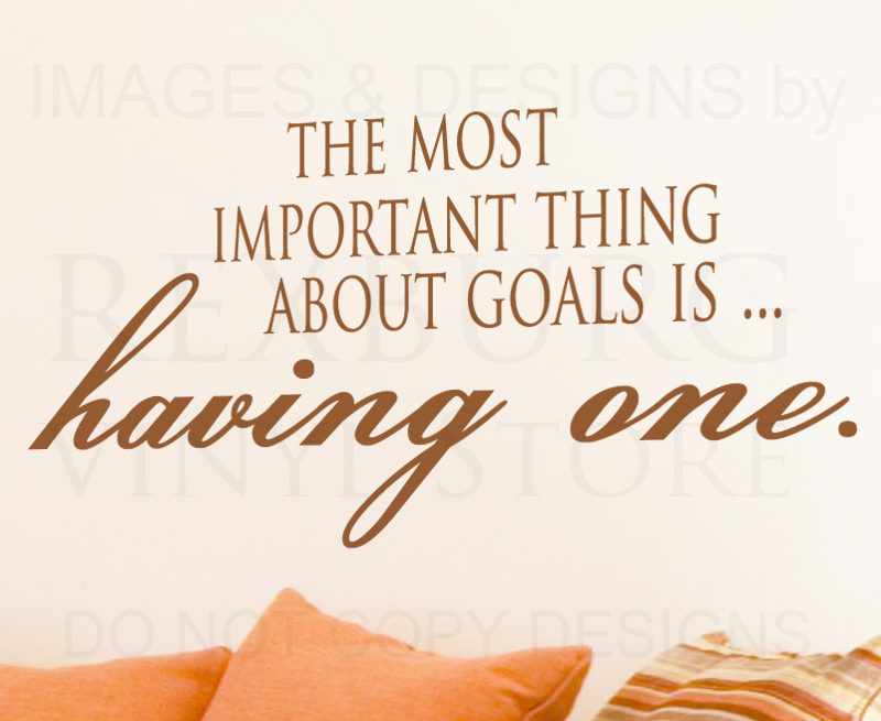 Vinyl Wall Decal Removable Quote Art Lettering for Goal Setting J28