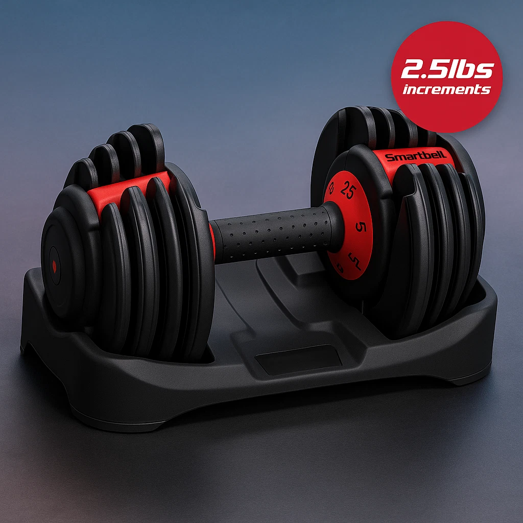 Adjustable Dumbbell 5–25 lb | 9-in-1 Free Weight Set for Home Gym Fitness Traini