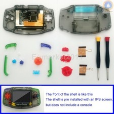 Colorful Clear Black GBA GameBoy Advance IPS Screen Drop in LCD Backlight Kit