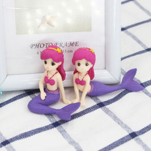 4 Pcs Mermaid Princess Cake Toppers for Cupcake Decor - Afbeelding 1 van 11