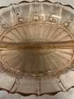 Vintage Pink Depression Glass 2 Divided tray relish/candy  — photo 4