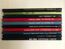 10 VINTAGE "USA" THICK PENCILS: EMPIRE, NATIONAL, GENERAL, MUSGRAVE, WALLACE etc