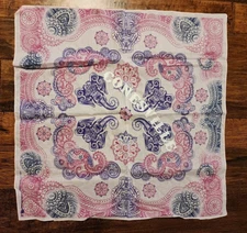 Pink Bandana Conesville Redneck Revival elephant hippie 100% cotton kerchief