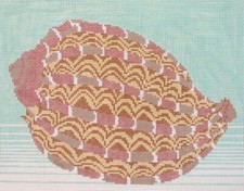Shell Hand Painted Needlepoint Canvas