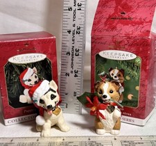 2 Hallmark Keepsake Puppies Puppy Love Husky  Shepherd