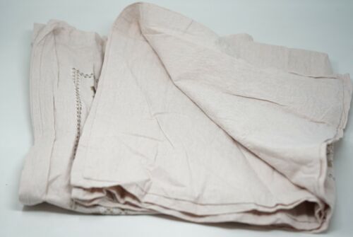 Sky Chambray Stripe Embroidered Border 100% Cotton Pillow Sham Set - EURO - Pink - Bild 3 von 3