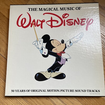 アート・デザイン・音楽 Walt Disney book and record & box The Magical Music Of Walt Disney