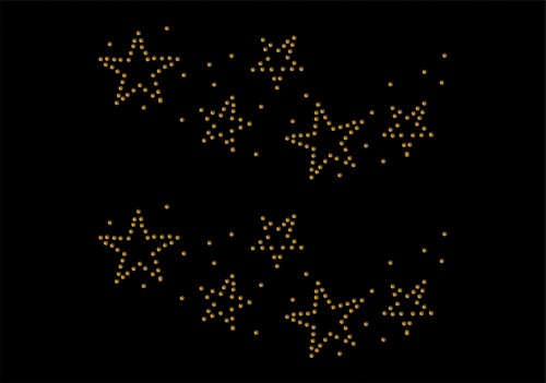 2x Star Lace Iron On Rhinestone Transfer Crystal Hotflix t-shirt applique patch - Picture 8 of 13