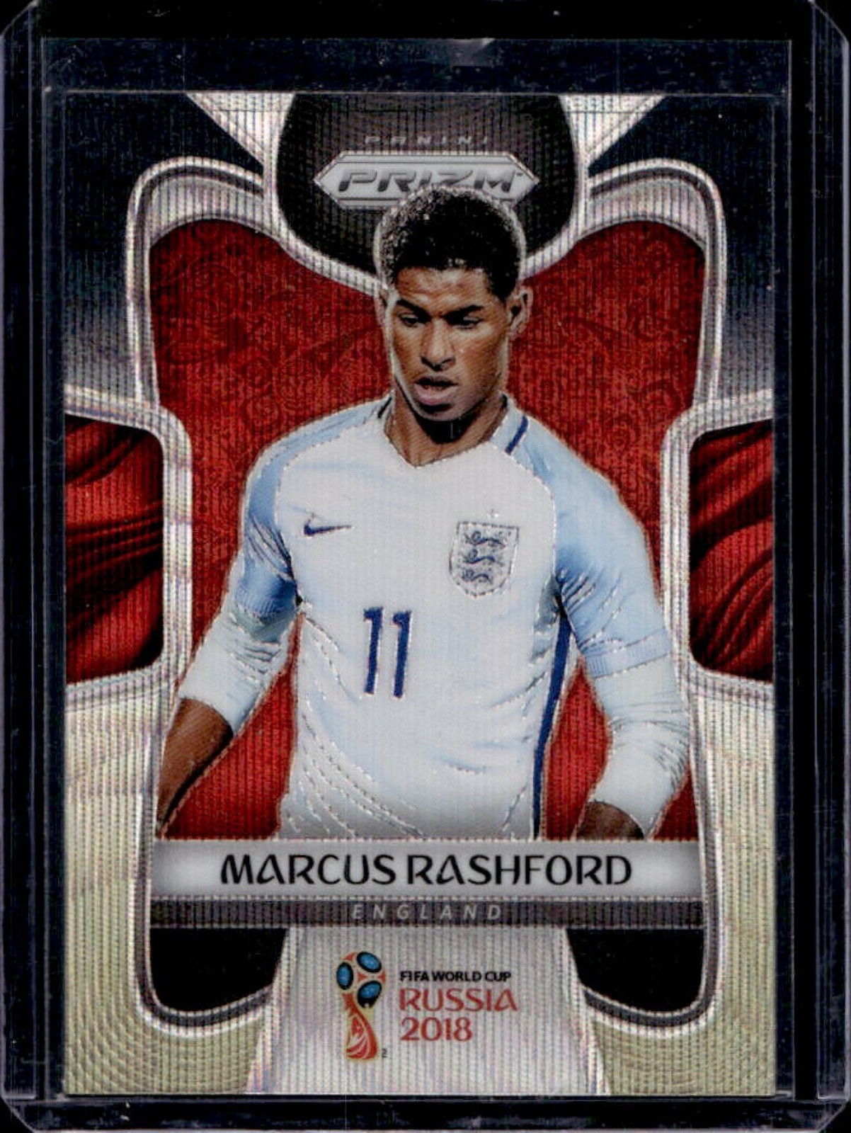 2018 Prizm World Cup Marcus Rashford Black & Gold Wave #72 England