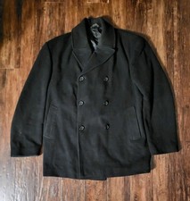 Lauren Ralph Lauren Overcoat Mens 44R Cashmere Wool Double Breasted Vtg Italy