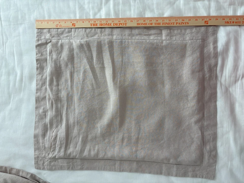 2 fronhas de travesseiro Pottery Barn de linho tamanho padrão + capa de travesseiro de linho nova sem etiquetas - Imagem 4 de 4