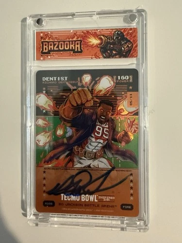 Dentist Richard Dent Bo Jackson Battle Arena Tecmo Bowl Inspired Ink auto 11/50