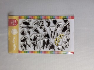 Waffle Flower 'Postage Collage Wild Birds' clear stamps for crafting (17)