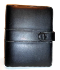 Franklin Covey Planner Black Snap Closure Classic 7 Ring Binder