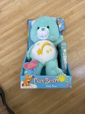 NEW NRFB 2002 Care Bears 13 Plush WISH BEAR with VHS Sealed Cartoon Video