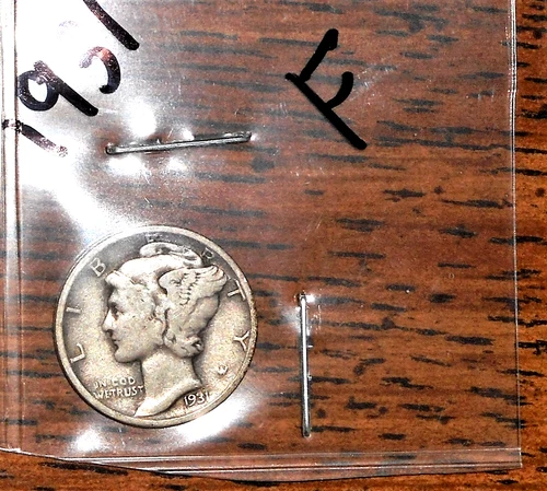 1931  SILVER MERCURY DIME - GRADES "FINE"