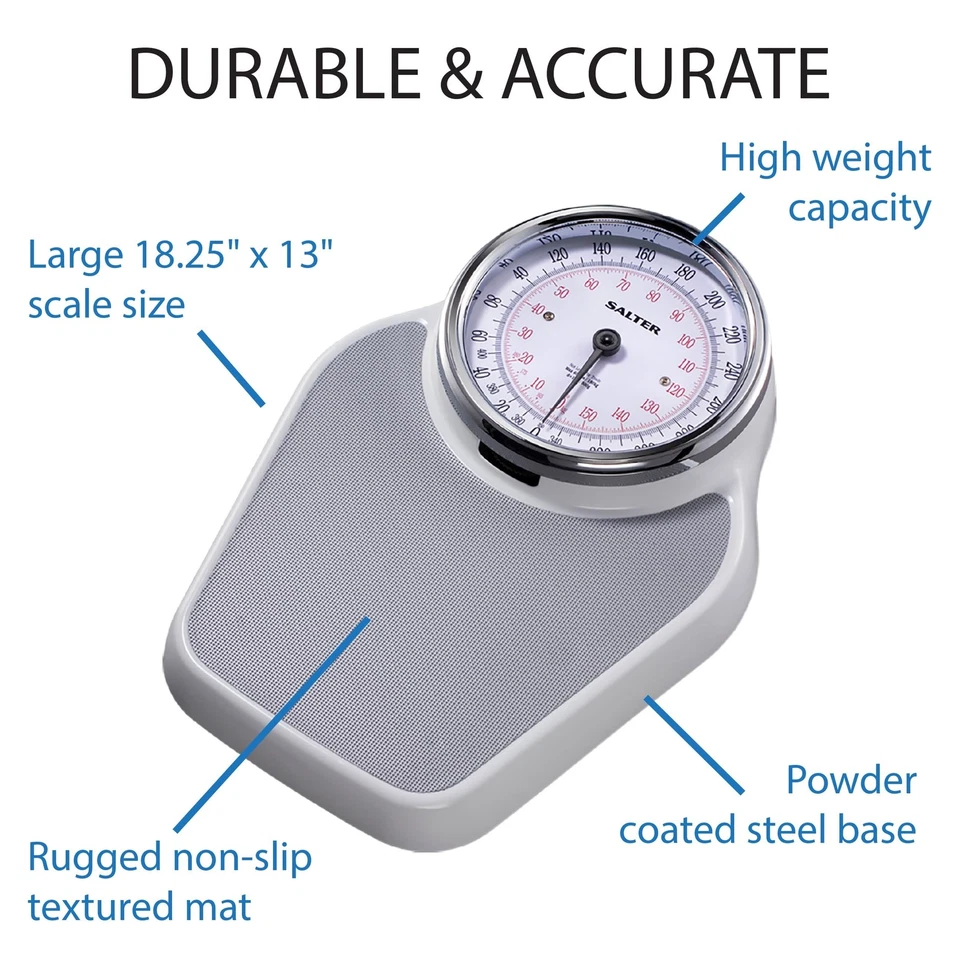 Salter Pro-Helix专业超大浴室秤带灰色乙烯基防S... — 第 2/4 张图片