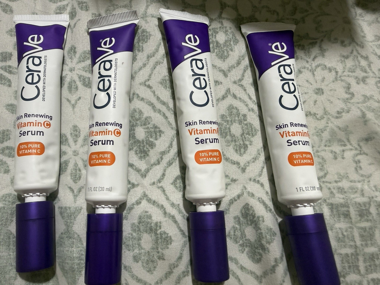 4-pack CeraVe Skin Renewing 10% Pure Vitamin C Brightening Serum Face/Neck 1 oz