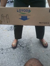 Loyoda Standard Walker with Wheels Adult Silver NEW In BOX