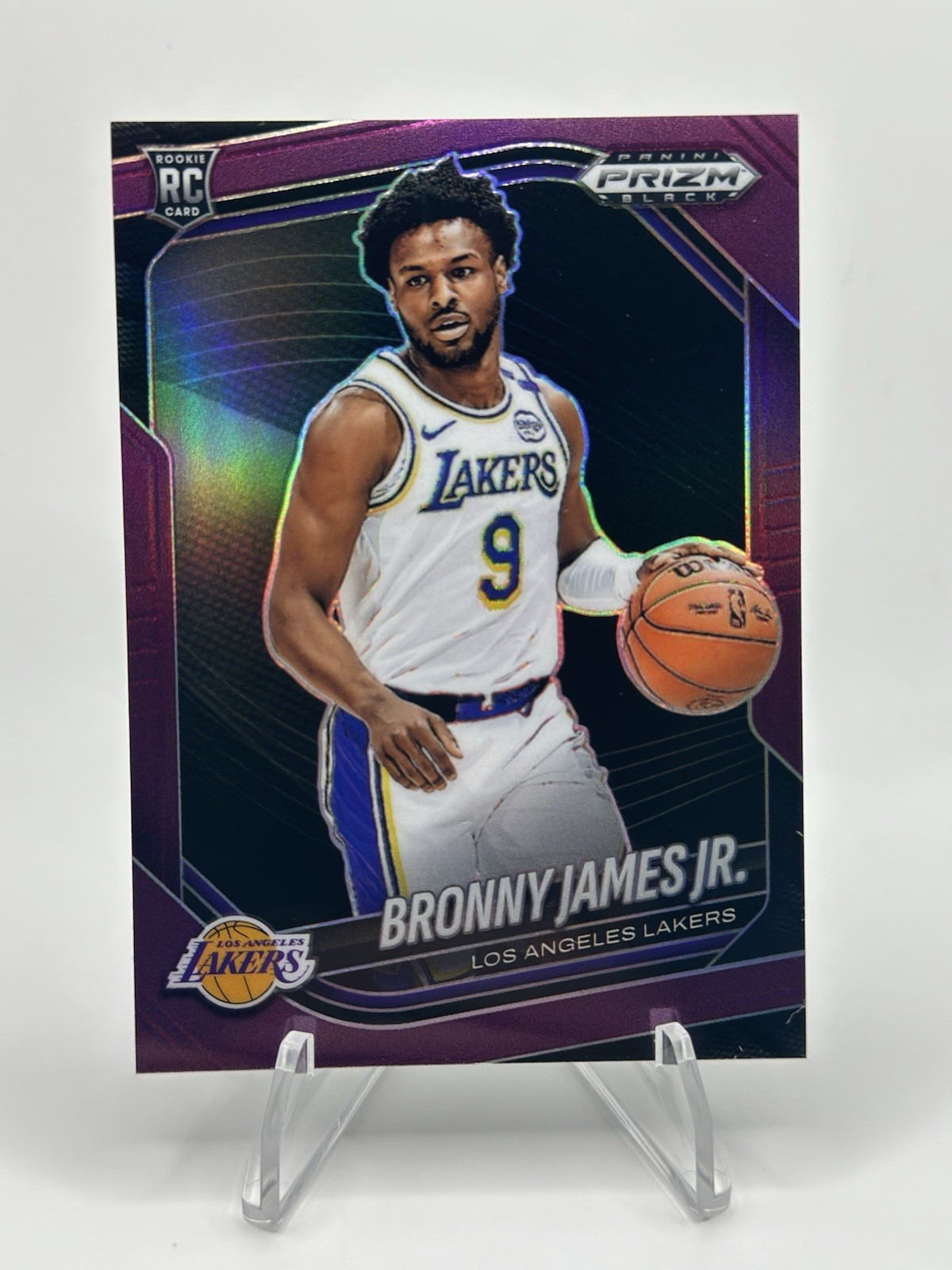 2024-25 Panini Prizm Black Bronny James Jr. #94 Rookie RC Purple Prizm /99