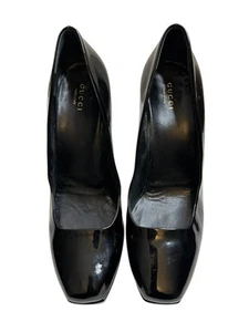 Escarpin plateforme Gucci cuir verni noir Mary Jane Tom Ford EU 39,5