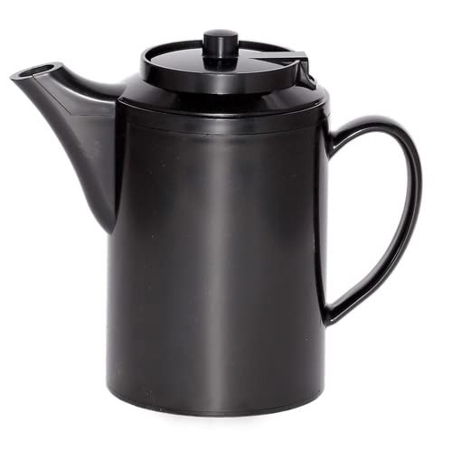 Service Ideas TS612BL Double Wall Teapot, 16oz, Plastic, Black