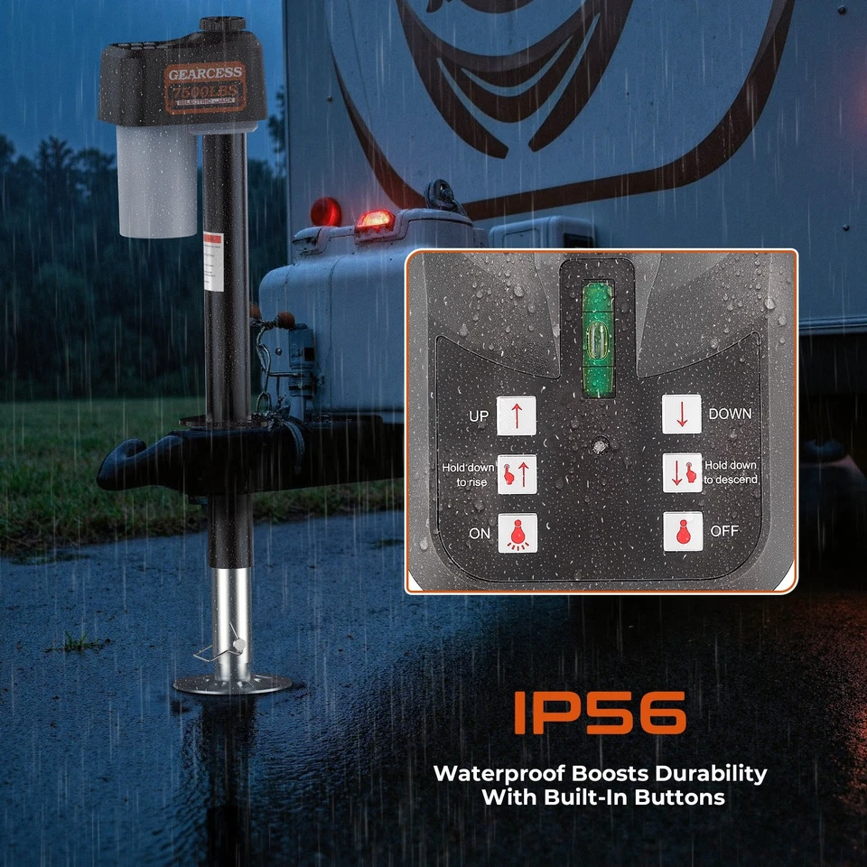 für Wohnmobil Anhängerheber 3400KG, 2 Fernbedienungen, LED, Elektrisch, Stütze - Bild 4 von 4
