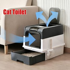 Extra Large Hooded Cat Litter Trays Fully Enclosed Anti-Splashing Cat Litter Box