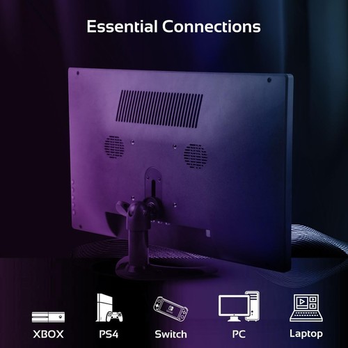 15.6 Inch Portable Monitor Small PC Monitor 1920 x 1080P 99% sRGB with HDMI/VGA/ - Picture 5 of 8
