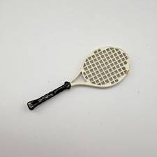 Vintage Diecast Metal Dollhouse Miniature Tennis Racket 1:12 Scale Toy Sports